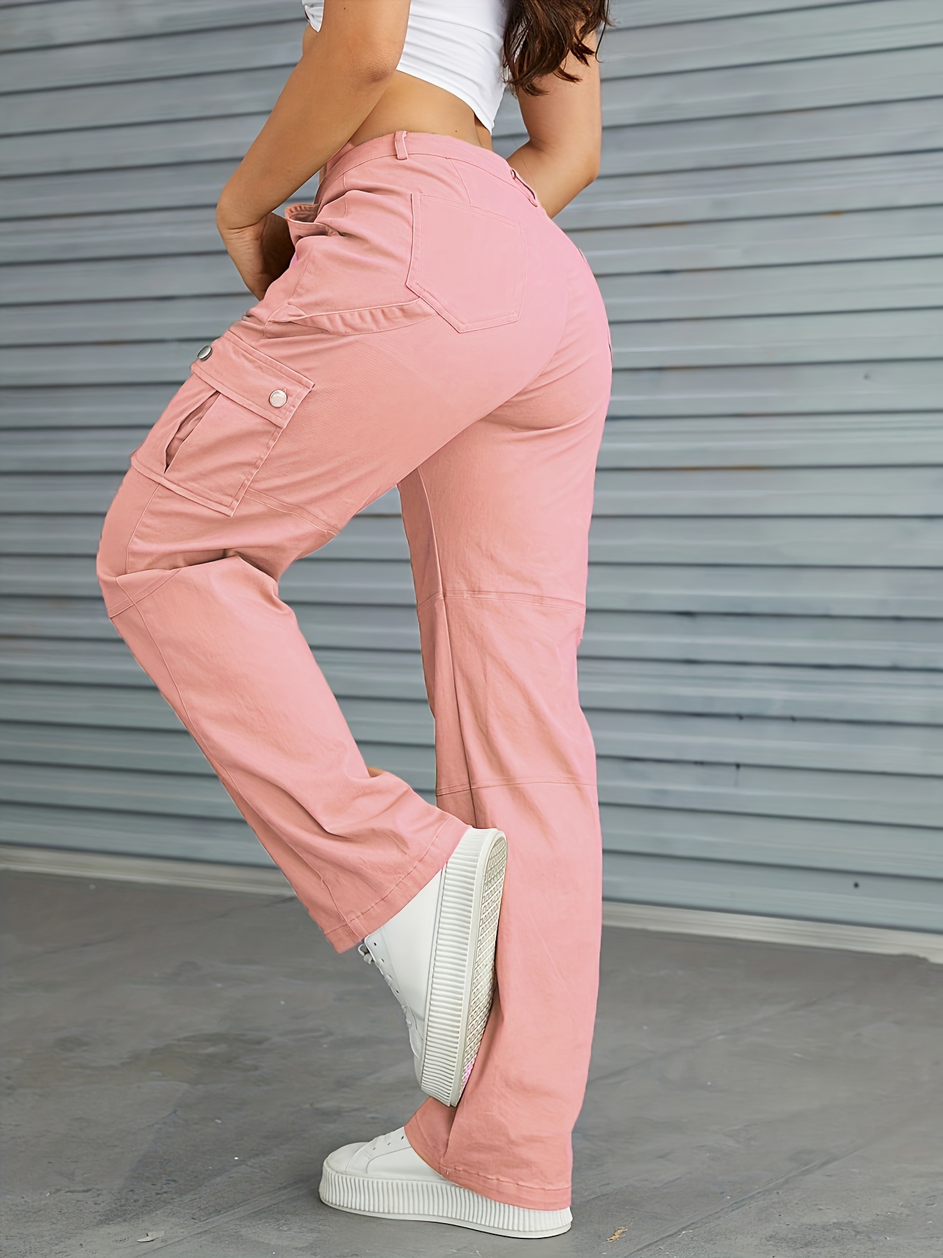 Cargo Pants Women Casual Baggy Straight with Big Pockets Joggers
