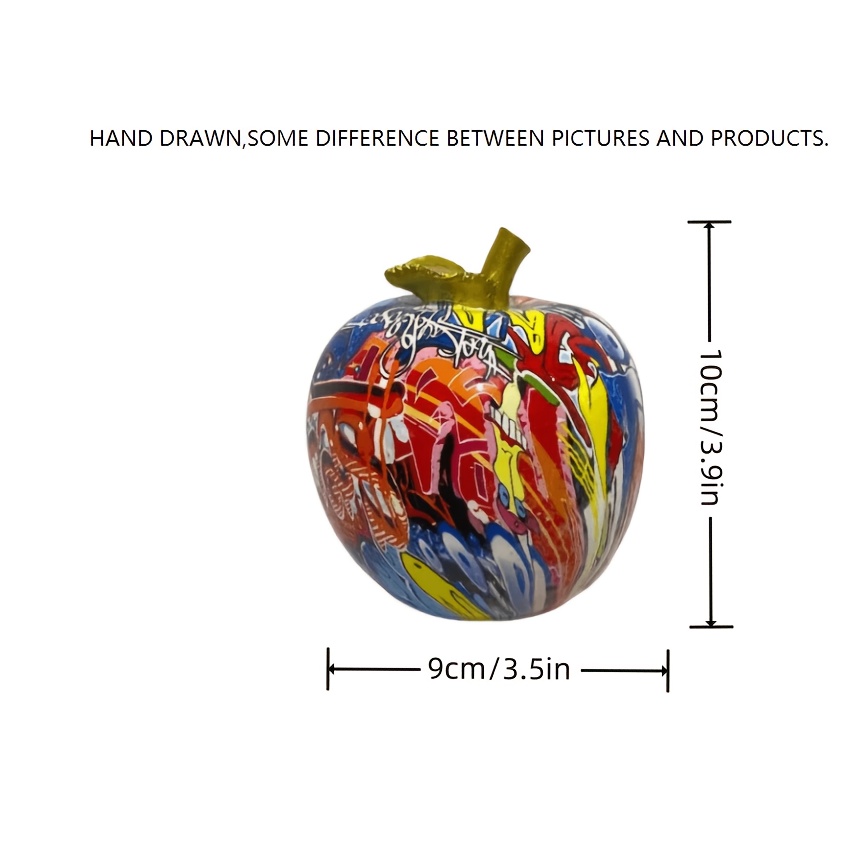 Image of 1pc 3.9 Inch Ornament, Colorful Graffiti Figurine Ornament, Resin Artwares, Spring Decorations, Valentine's Day, Children's Day, Mother's Day, Father's Day Gifts