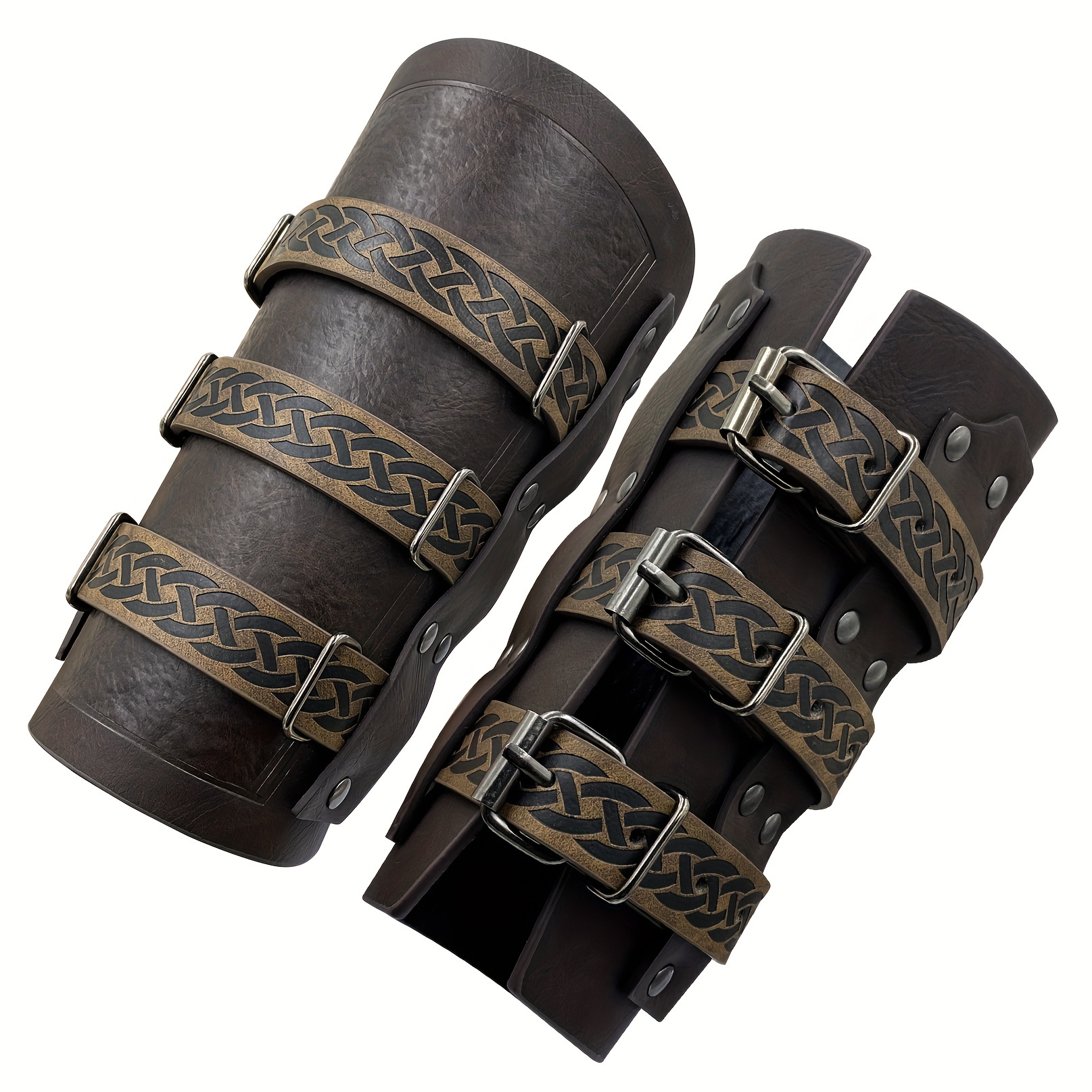 Medieval Arm Guards Wrist Guards Retro Faux Leather Wrist - Temu