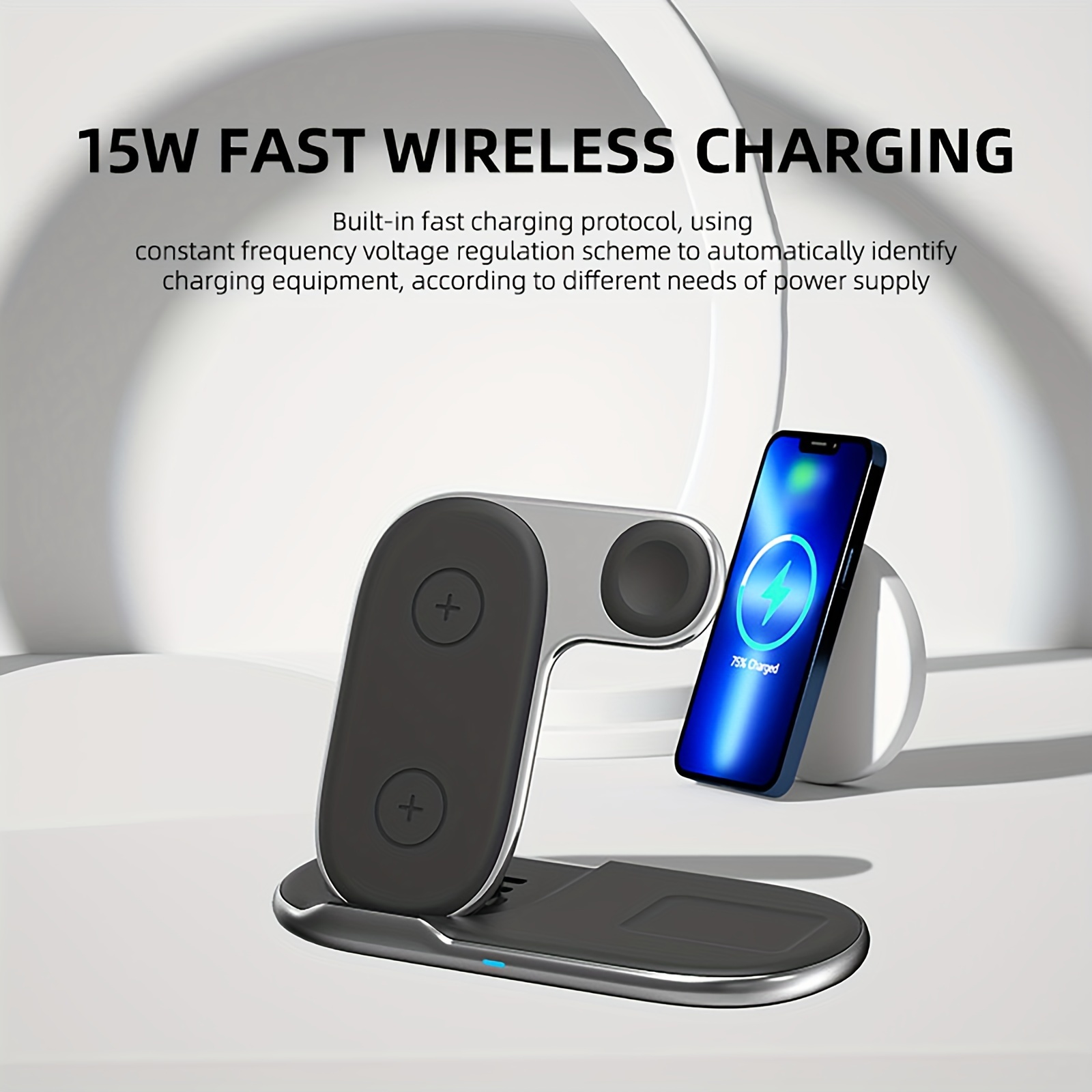 

Phone Wireless Charger, Support Magnetic Suction, 8mm Ultra-thin, Foldable And Easy To Carry, Up To 15w Fast Charging (subject To The Actual Phone)