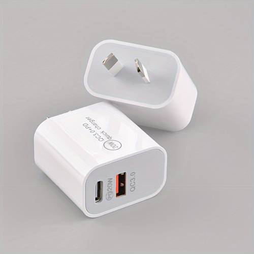 dual port charger pd20w usb18w for mobile phones computers tablets headphones and smartwatches a c charging head
