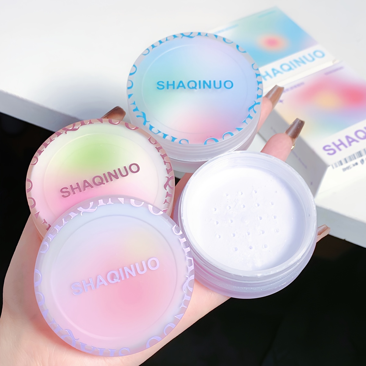 

Shaqinuo Loose Powder - Matte Finish For All Skin Tones, Natural Filter Effect, Lightweight Oil Control, Waterproof Setting Powder For All Skin Types