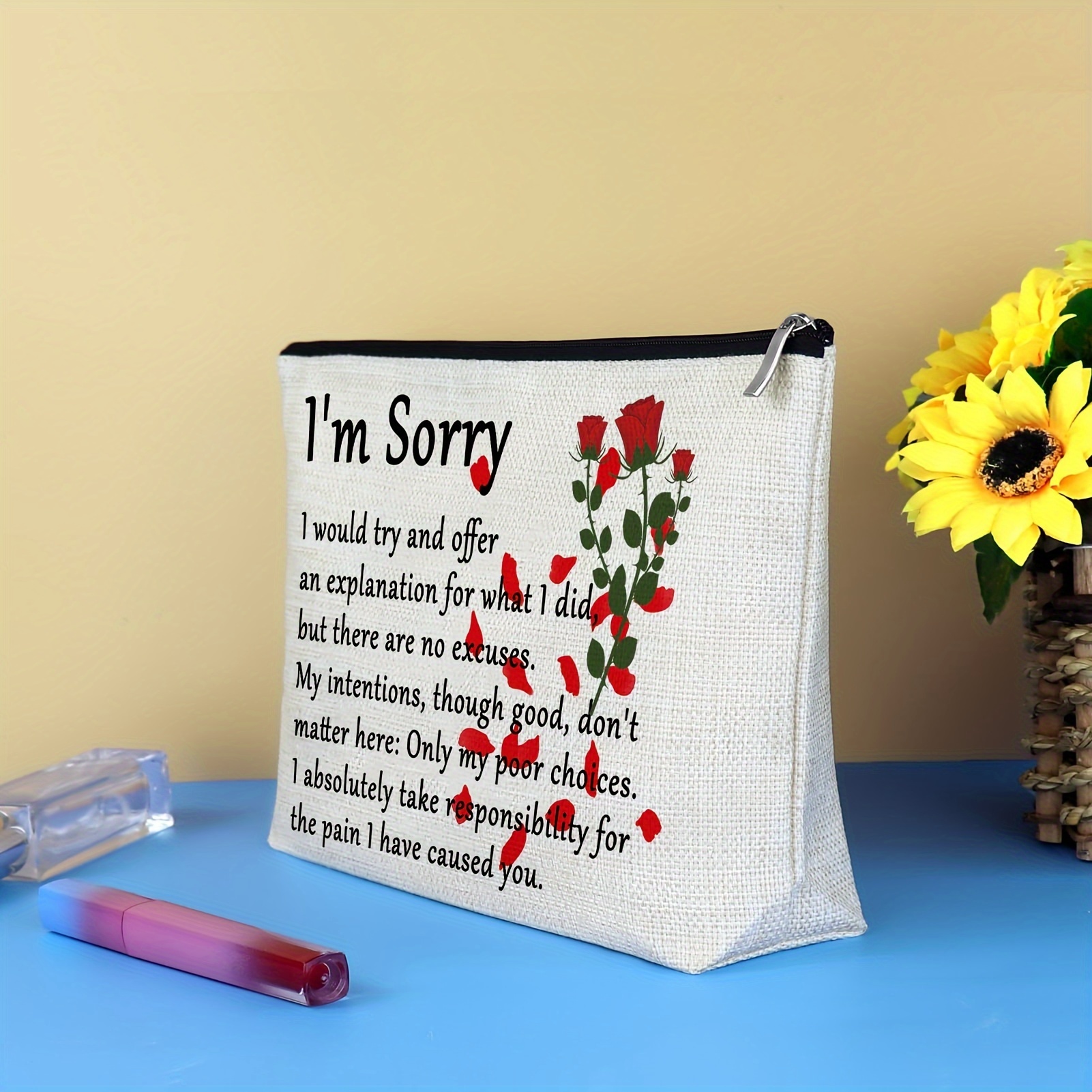 1pc sorry gift girlfriend makeup bag gift girlfriend Temu Bahrain