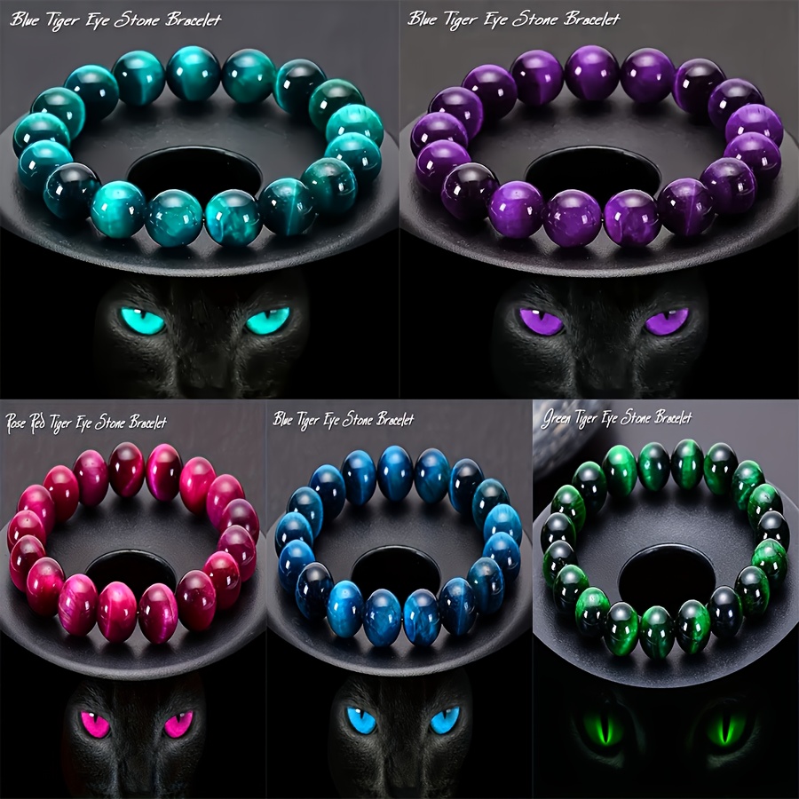 5pcs 8mm Eye Bead Bracelet Set