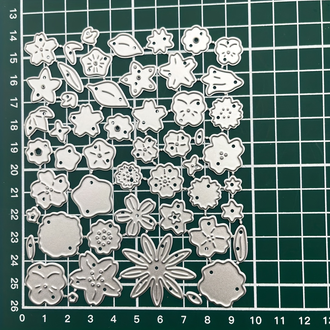 2025 New Floral Background Metal Cutting Die Suitable For Diy Wreath Making Template Embossing Craft Decoration