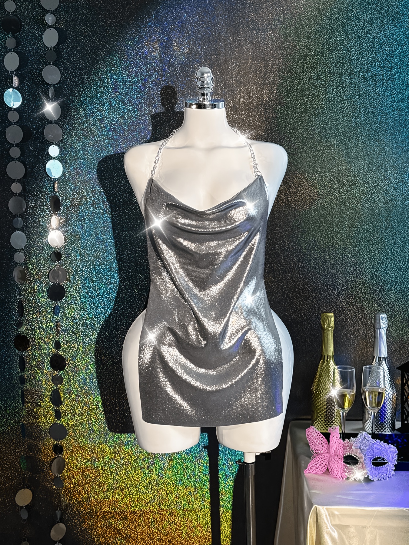 mini light blue dress V Neck Light Blue Bodycon Mini Dress – Modsele