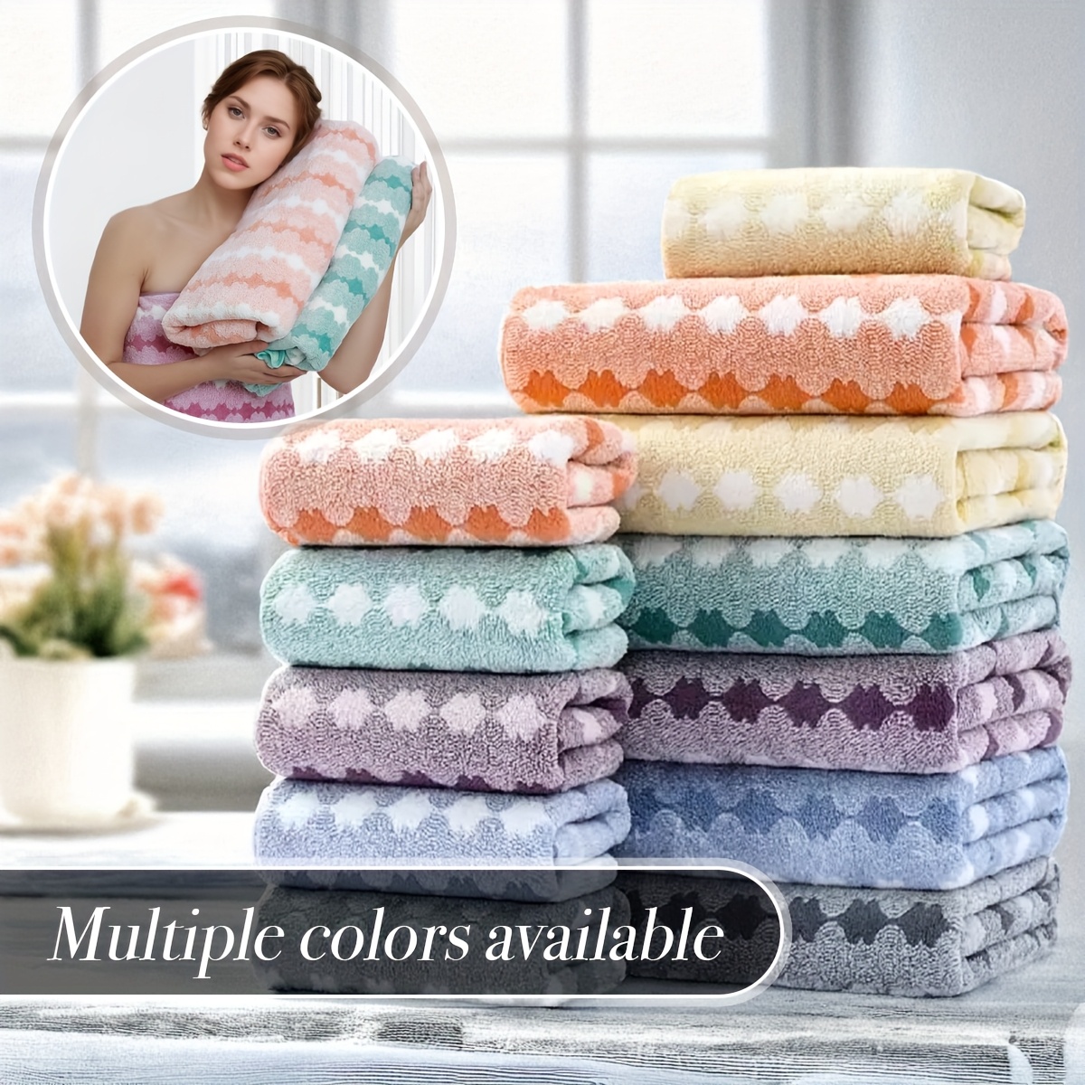 1pc extra large bath towel for woman ultra soft ultra absorbent quick drying wash cloths