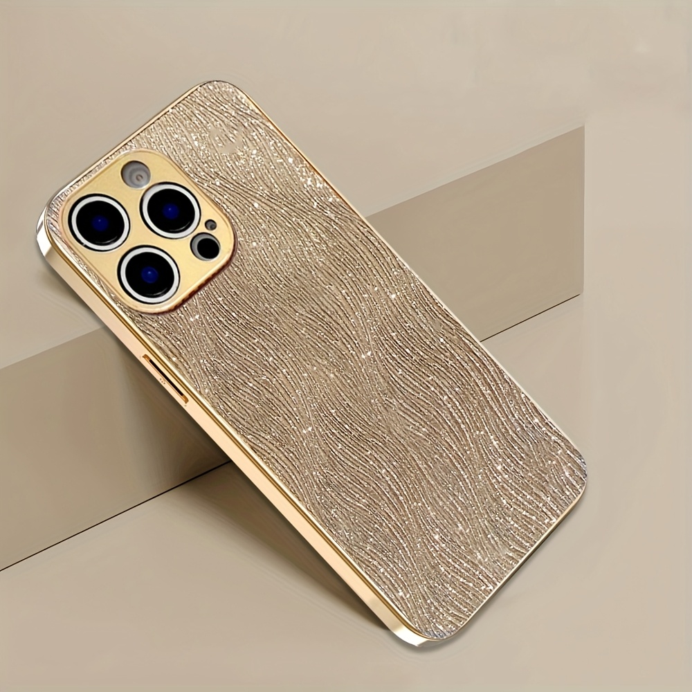 TEMU Phone Case: Electroplated All Inclusive Glitter Powder Water Ripple Phone Case For Iphone 11 12 13 Pro Max