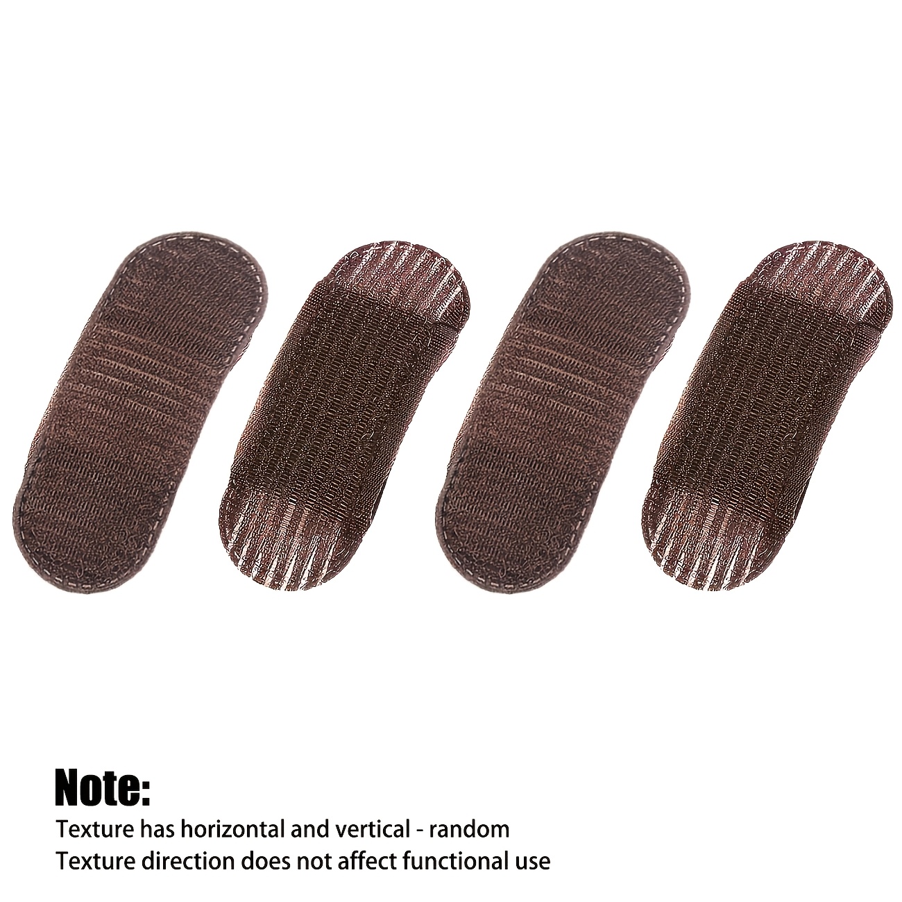 4pcs Invisible Hair Roll Clip Set, Women's Dress Headpiece Pad, Simple Seamless Root Fluffy Shaped Strengthening Pad For Women, Accessories For Bangs And Hair Roll Enhancement (black/coffee)