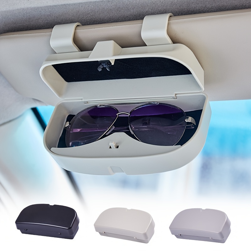 

Sunglasses Holder For Car Sun Visor, Auto Eyeglasses Organizer Box, Vehicle Visor Accessories Glasses Protective Storage Case For Woman Man