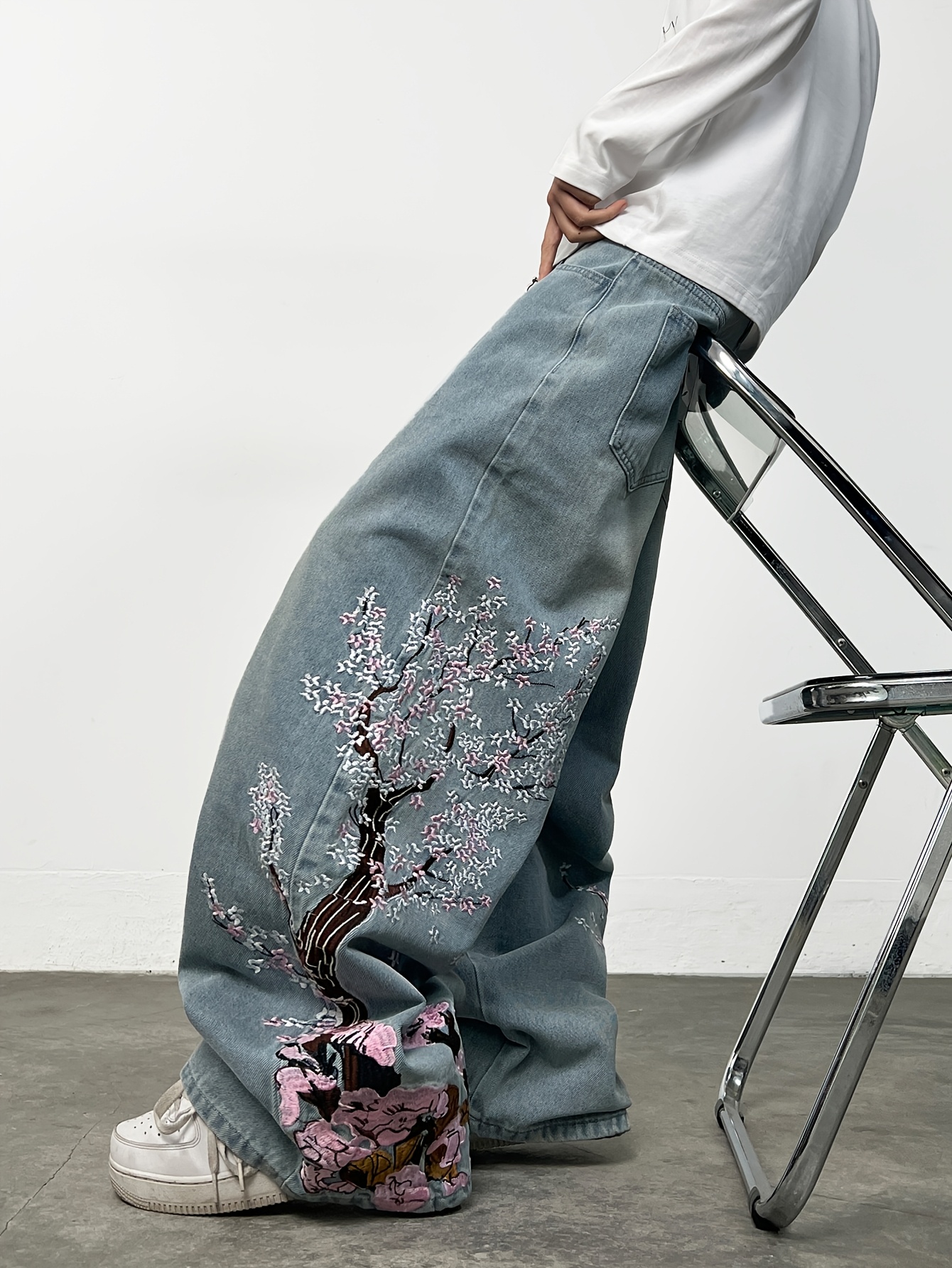 mens vintage plum embroidered denim - Temu Mauritius
