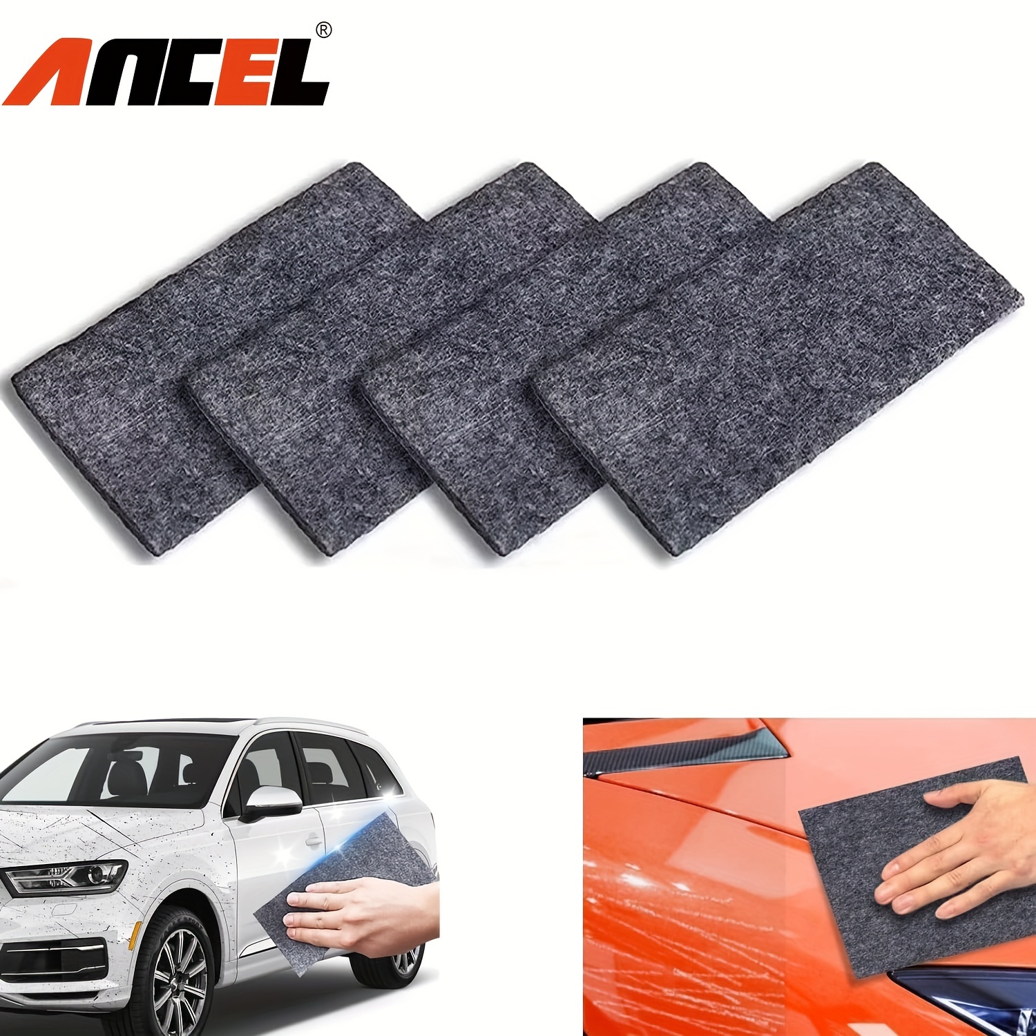 

Ancel 4-pack Sparkle Cloth For Car Scratches, Cloth For , Remover, , Paint Residue Removal, Car Maintenance Tool