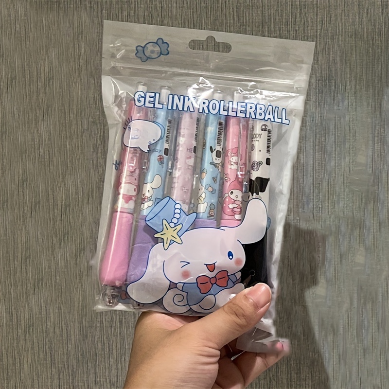 

[authorized] Push Action Pen Cartoon High Color Value Cha Fei Dog Student Unisex Pen Sanrio Black Pen Ins Wind Girl Heart Black Pen