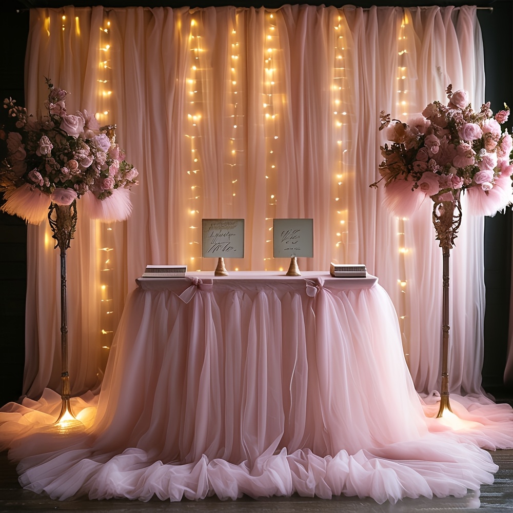 

Romantic Wedding Tulle Fabric, Wedding Ceremonies, Receptions, Romantic Ceremonies, Engagements, Valentine's Day & More, Table Flag, Potted Plant Decoration