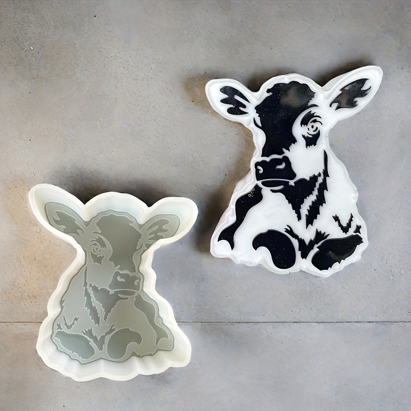 

1pc Cow-shaped Silicone Mold For Car Air Fresheners, Candles, Aromatherapy, Soaps & Resin Crafts - Diy Jewelry Making Supplies