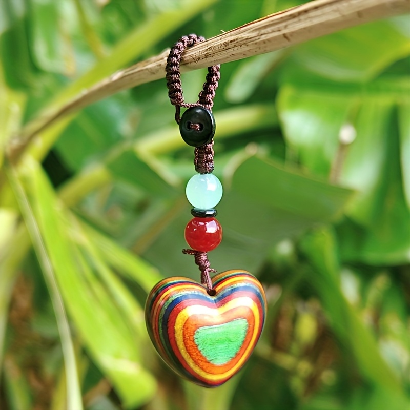 2.9inch Handcrafted Wooden Carved Heart Pendant Suitable For Decor Christmas Decor New Year S Gifts Keychains Hanging Decor Ideal Gifts For