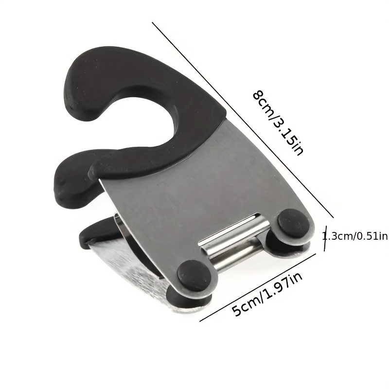 Image of Stainless Steel Pot Clip With Silicone Heat-resistant Handle - Kitchen Utensil Hook, Safe Cooking Side Clamp | Modern Kitchen Tool, Stainless Steel Pan Holder, Ladle Rest, Convenient Kitchen Organizer