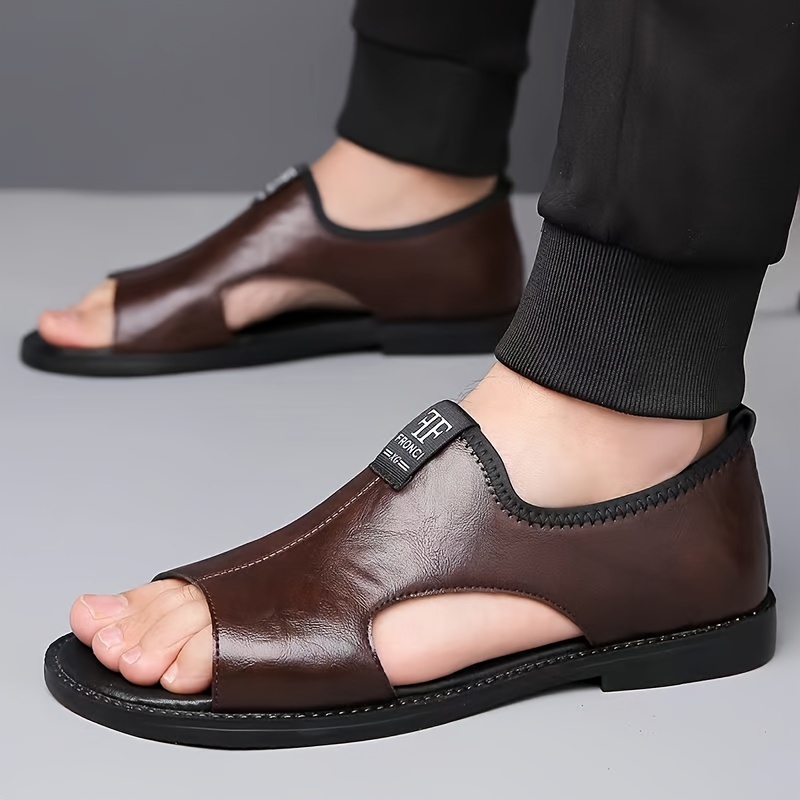 Open toe dress shoes men hotsell