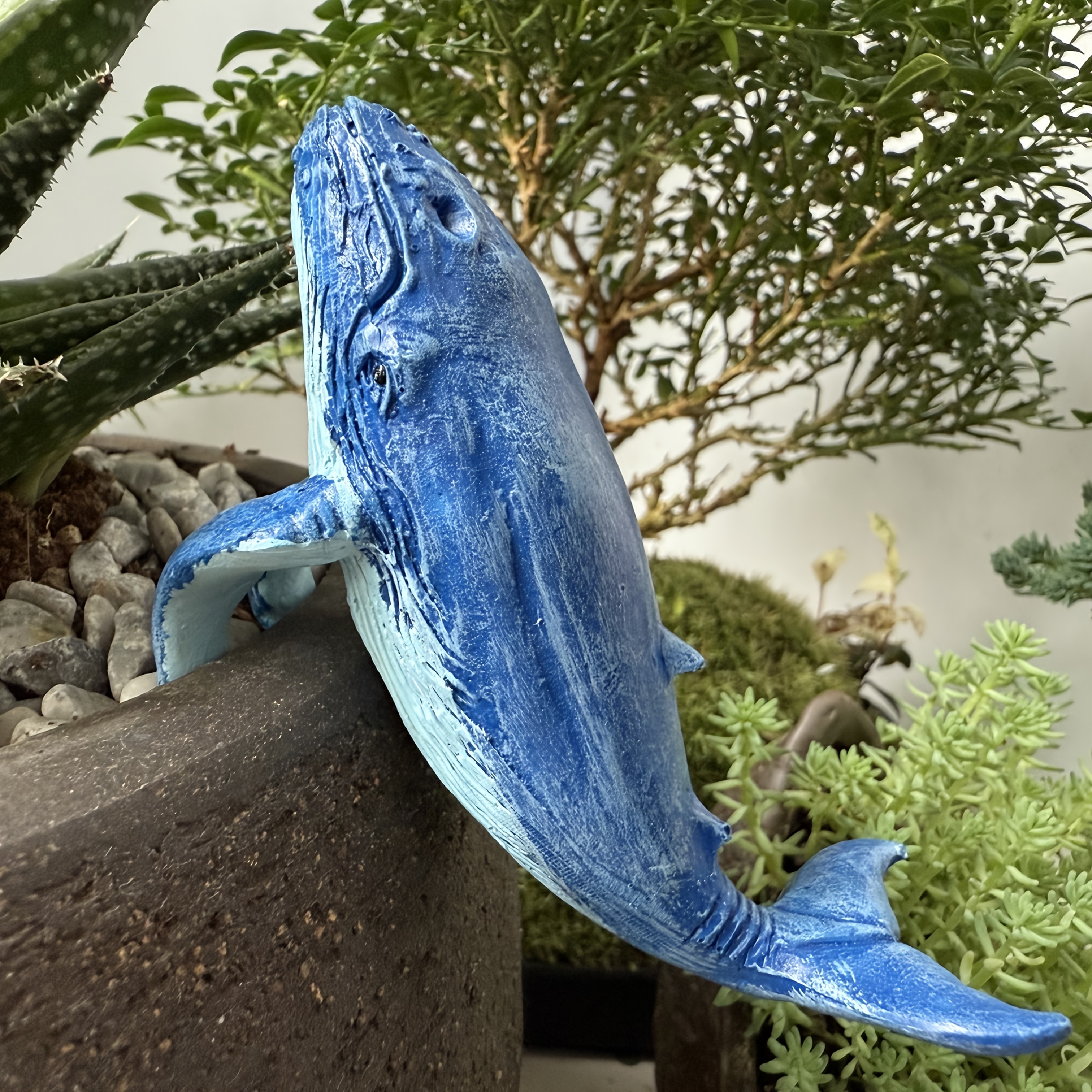 Image of 1pc Resin Hanging Planter Statue, Indoor & Outdoor Garden Decor, No Electricity Needed, Perfect For Home & Small Garden Decoration