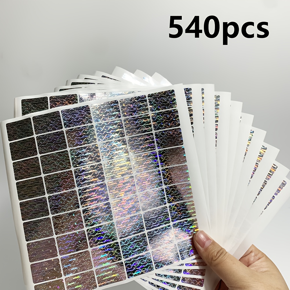 270pcs/540pcs Of Silver Holographic Security Labels, Measuring 16x24mm, Featuring Laser-printed Original Tamper- Holograms For Sealing Gift Boxes