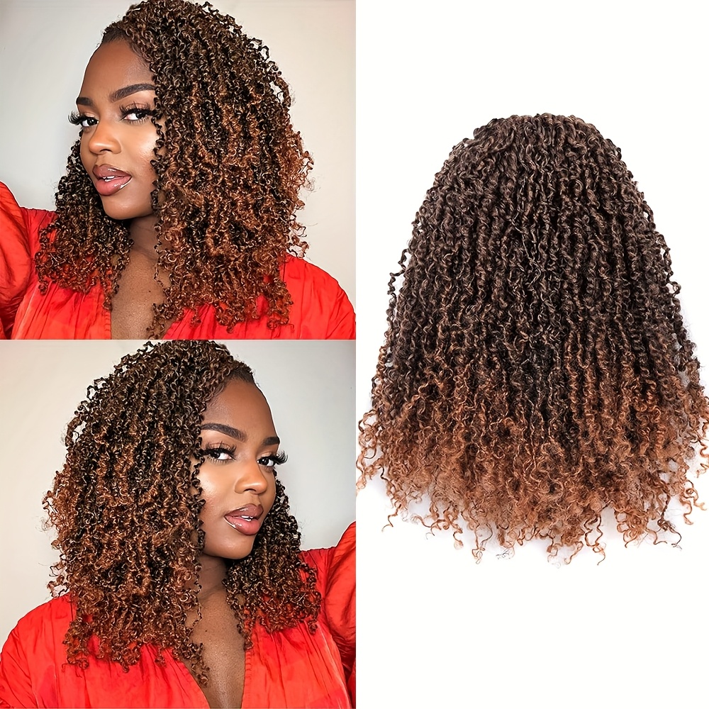 twist crochet hair inch 8 packs pre looped mini - Temu