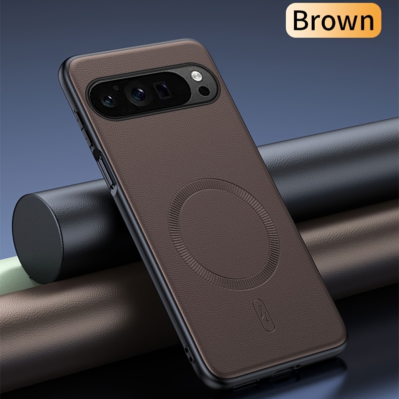 TEMU Phone Case - Stylish High-value Magnetic Phone Case, Suitable For Google Pixel 8/8a/8 Pro/9/9a/9 Pro Xl/10/10 Pro Xl Artificial Leather Phone