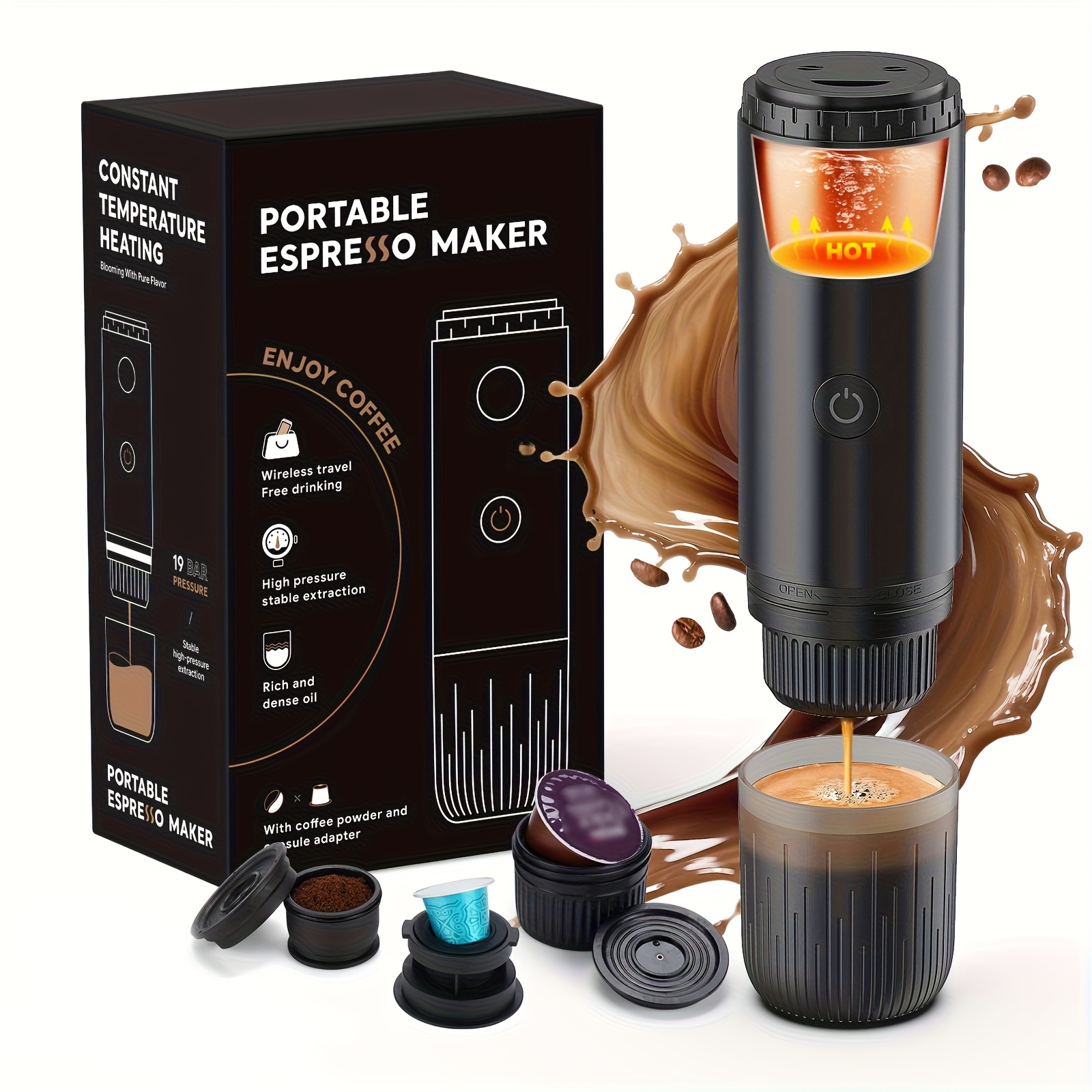 portable espresso machine sold on Temu United States