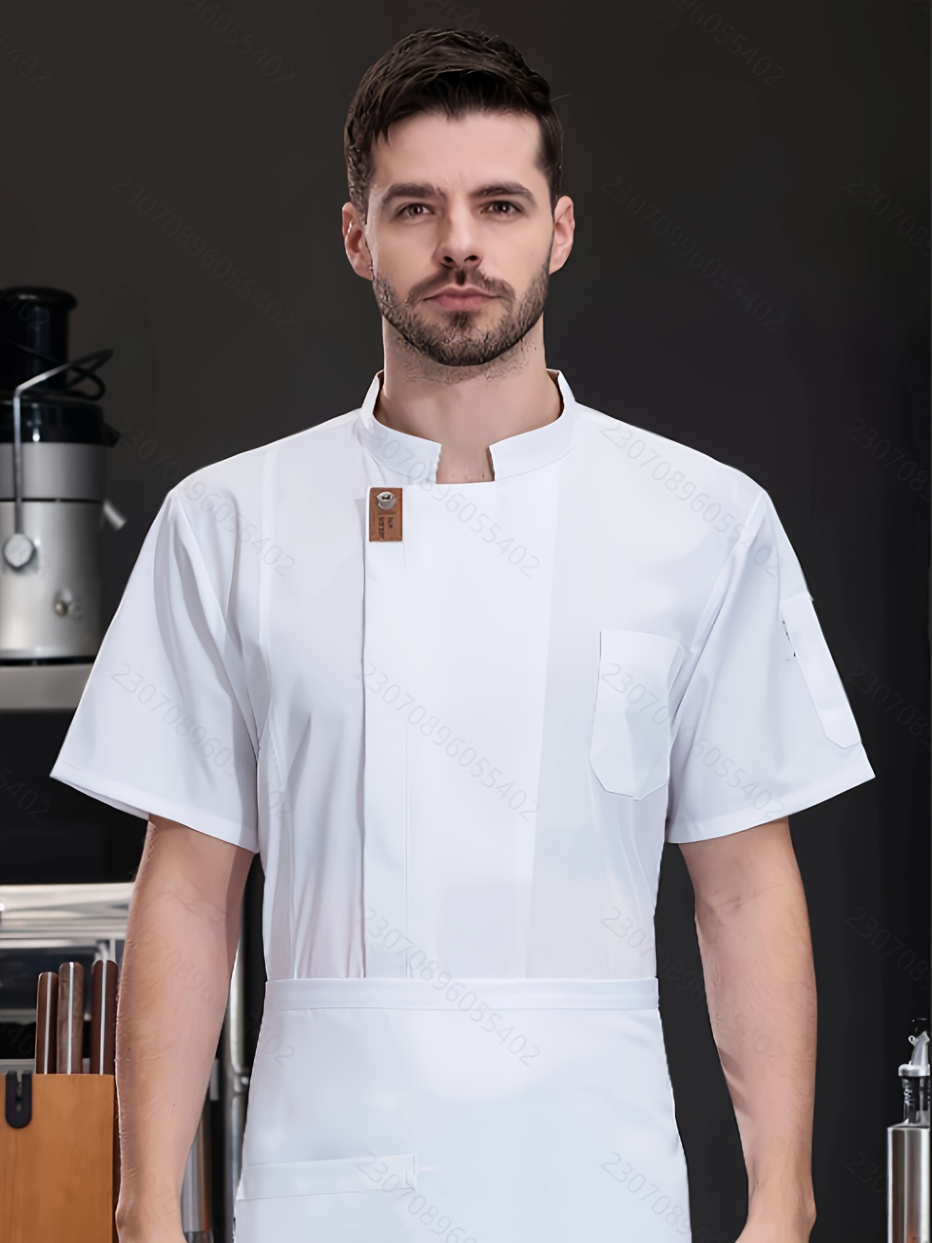 mens breathable mesh chef uniform short sleeve   fit with pockets   catering restaurants kitchens and bakeries restaurant uniform professional   mesh fabric 0