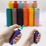 尖刺Grippie按键按压器,感官按摩器,带机械键盘点击功能的双重用途减压滚轮,纹理尖刺设计,便携式桌面装饰,复活节、情人节及生日新奇礼物