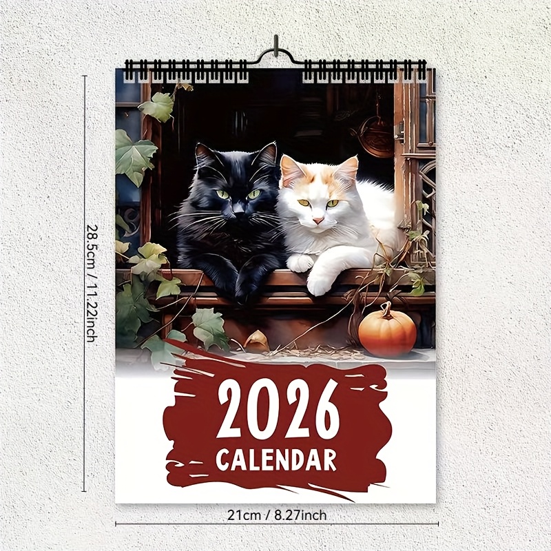 New 2026 Cat Calendar Wall Hanging