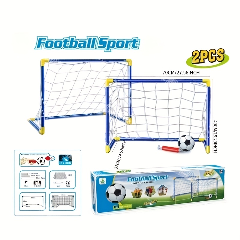 Image of 70cm/60cm Outdoor Indoor Plastic Soccer Goal Set, Portable Diy Frame Toy, Halloween Christmas Thanksgiving Holiday Gift