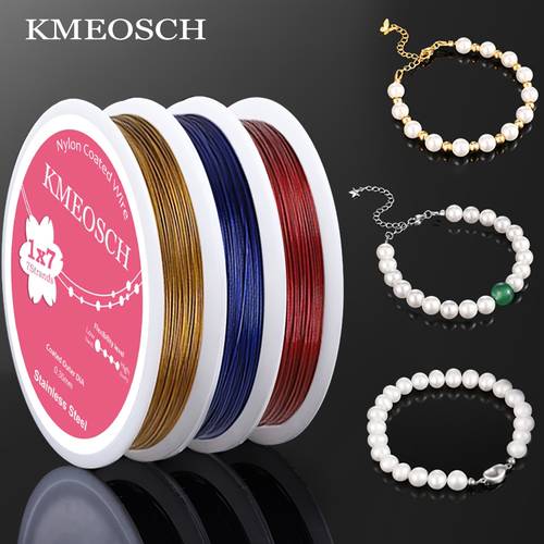 non elastic steel beading wire nylon coated stainless steel bead wire multiple colors for jewelry making bracelet necklace craft supplies