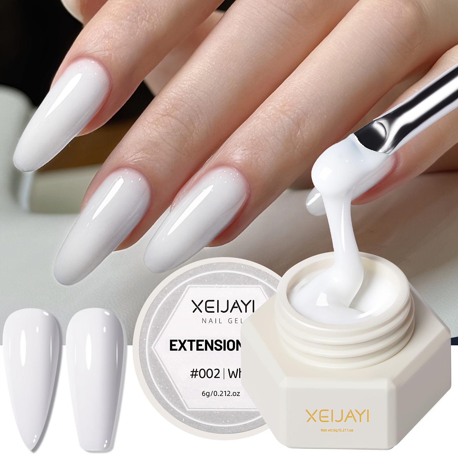 Image of 1pc 6g Solid Builder Gel For Nails, Extension Hard For Nail Gel, Non-sticky Hand For Nail Sculpture Gel, Acrylic Extension For Nail Gel For Nail Art