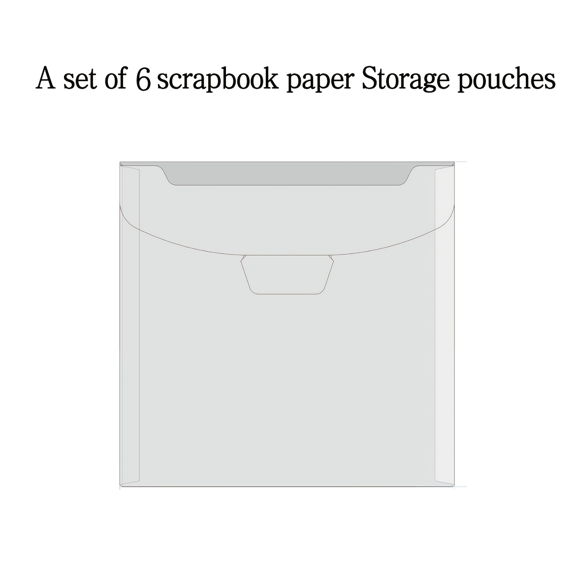 TEMU Un ensemble de 6 pochettes de rangement pour papiers de scrapbooking et pochettes de rangement pour loisirs créatifs, parfait pour organiser les