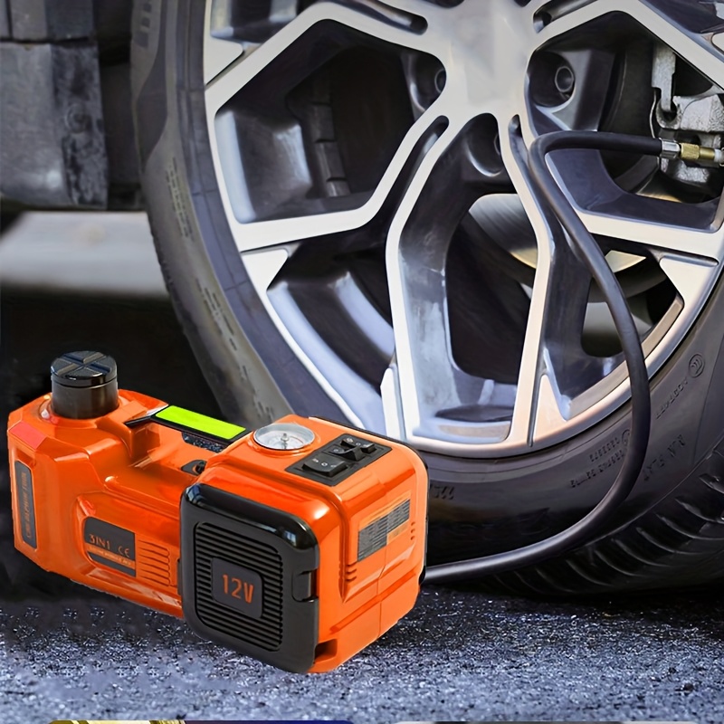 2 Specifications: A: Hydraulic Jack 45cm with Built-in Tire Pump and LED Light, B: 53cm Hydraulic Jack + Electric Wrench Set, Essential Car Tools, 12V Electric Car Jack Max 5 Ton/4999.95 KG Hydraulic Jack for SUV, MPV, Sedan, Small Truck Tire