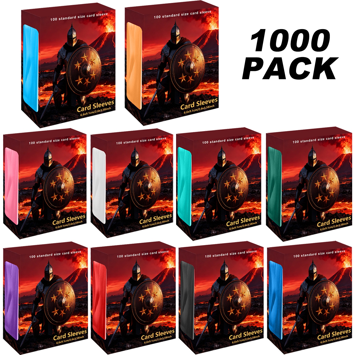 TEMU 1000pcs Matte Card Sleeves - Durable Pp Material, 66x91mm, Perfect For Mtg, Tcg, And Sports Cards, Protective Deck Protectors, Card Protection |