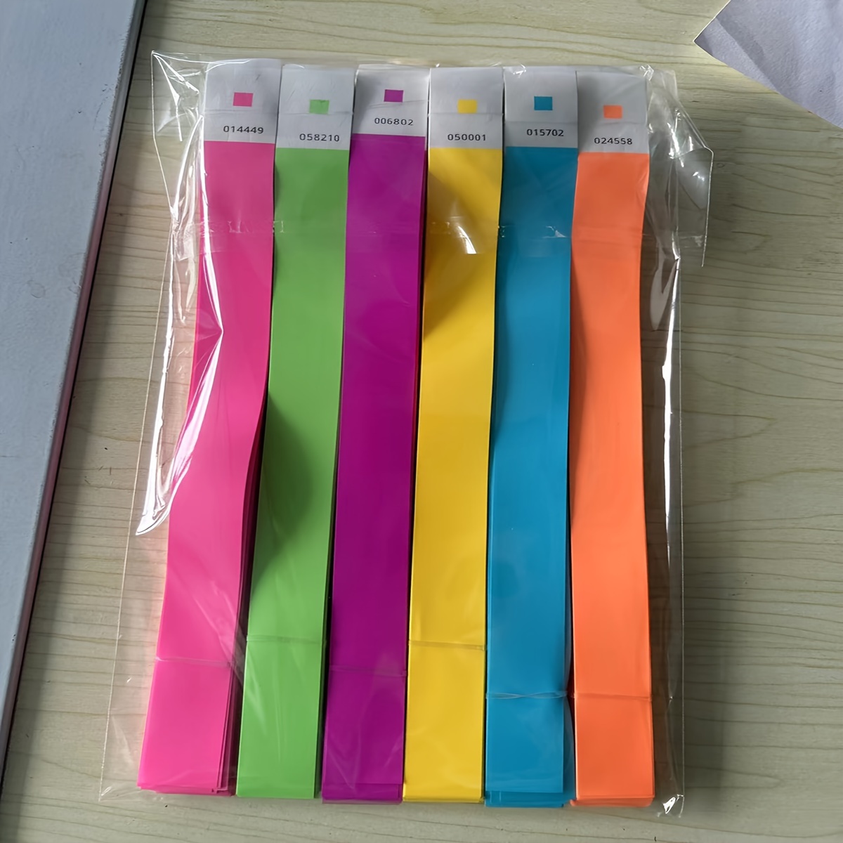 TEMU Gift For Her/him 600pcs Neon Glow Wristbands 6 Colors Pack - Comfortable Tear-resistant Paper Bracelet Id Wristbands Adjustable Wristbands For