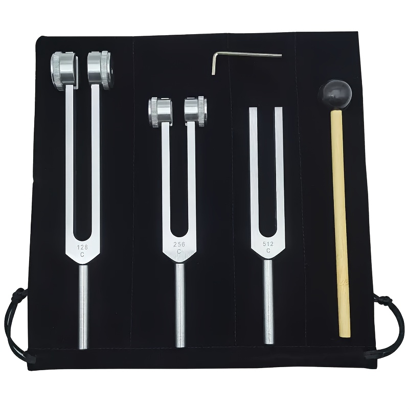 

Chakra Tuning Fork Set - 3 Sizes 128hz, 256hz, 512hz For Body Weight And Meditation - Suitable For Yoga