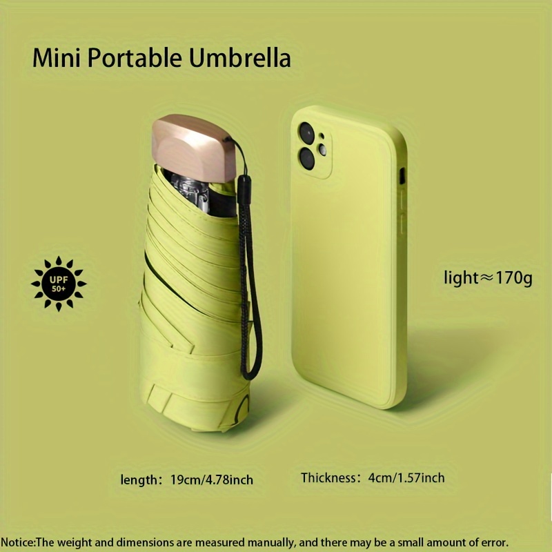 

Outdoor Mini Sun Umbrella Uv Protection Ultralight Folding Five-fold Umbrella Sunshade Umbrella