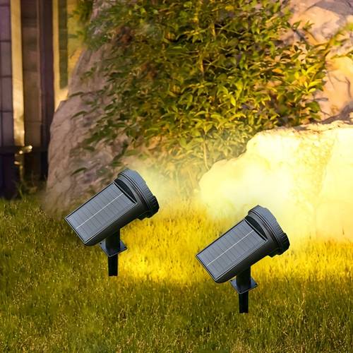 solar adjustable spotlight automatic on off outdoor led projector light suitable for courtyards gardens barns and garages from dusk to dawn energy saving solar 55led landscape spotlight set multi functional garden atmosphere