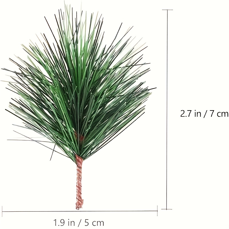 TEMU 60 branches d' artificielles réalistes - Petites et tiges de 7 cm (2,75 pouces), pour les couronnes de Noël, les décorations festives et les