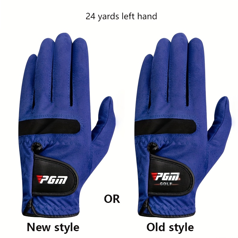 TEMU Pgm Men' Non-slip Golf Glove - Soft Breathable Sweat-wicking Gloves With Single Hook-and-loop/ Closure, Golf Gloves For Grip &, Suitable For
