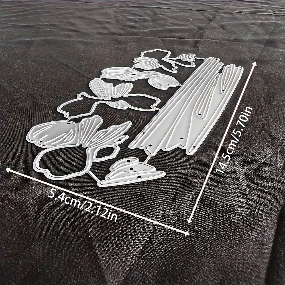 TEMU 1pc Flowers Metal Cutting Die, Scrapbook Decoration Embossing Die Cut, Greeting Card Making Template, Suitable For Album Card Making, Handmade