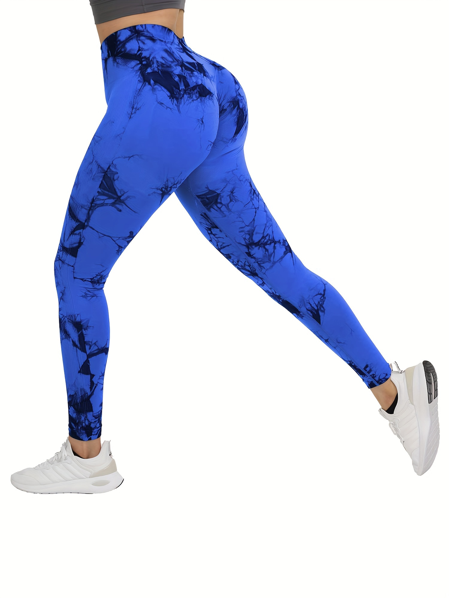 Fashion Marbling Tie_Dye Yoga Pants Sports Leggings Women Exercise Running  Fitness High Waist Seamless Gym Leggings Women Workout Tights(#Khaki) @  Best Price Online