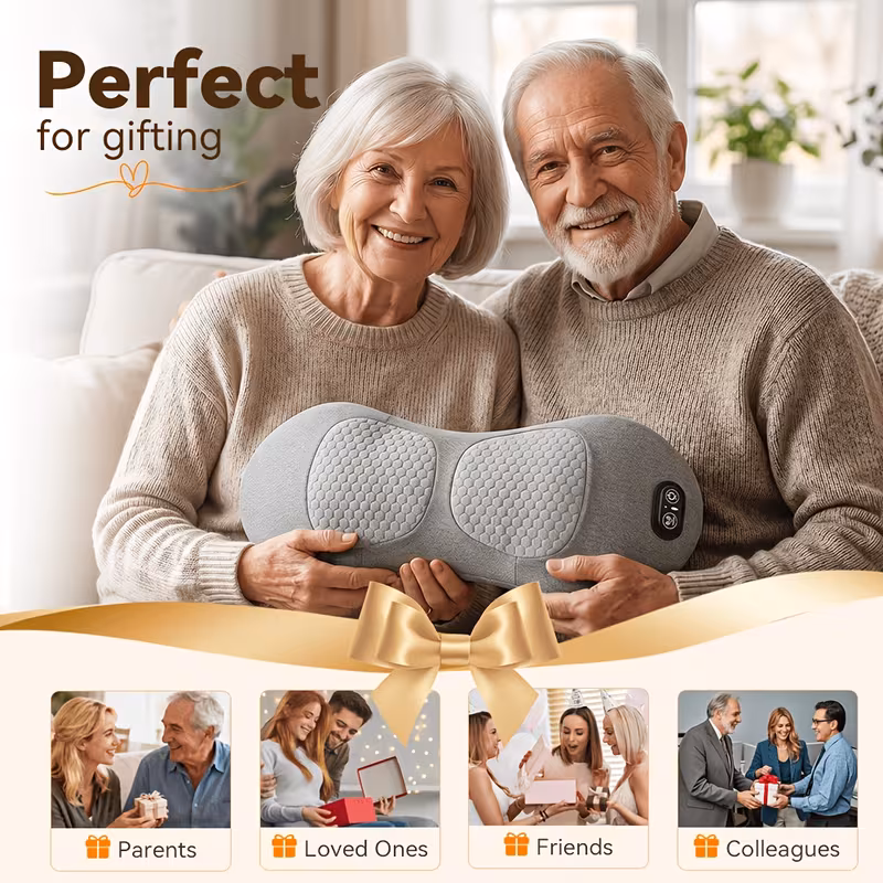 3 in 1 lumbar support pillow with air pressure traction function suitable for office chairs and sofas as a back massager combining heating vibration and air compression features triple fusion back massager ideal as a birthday gift Product details 1