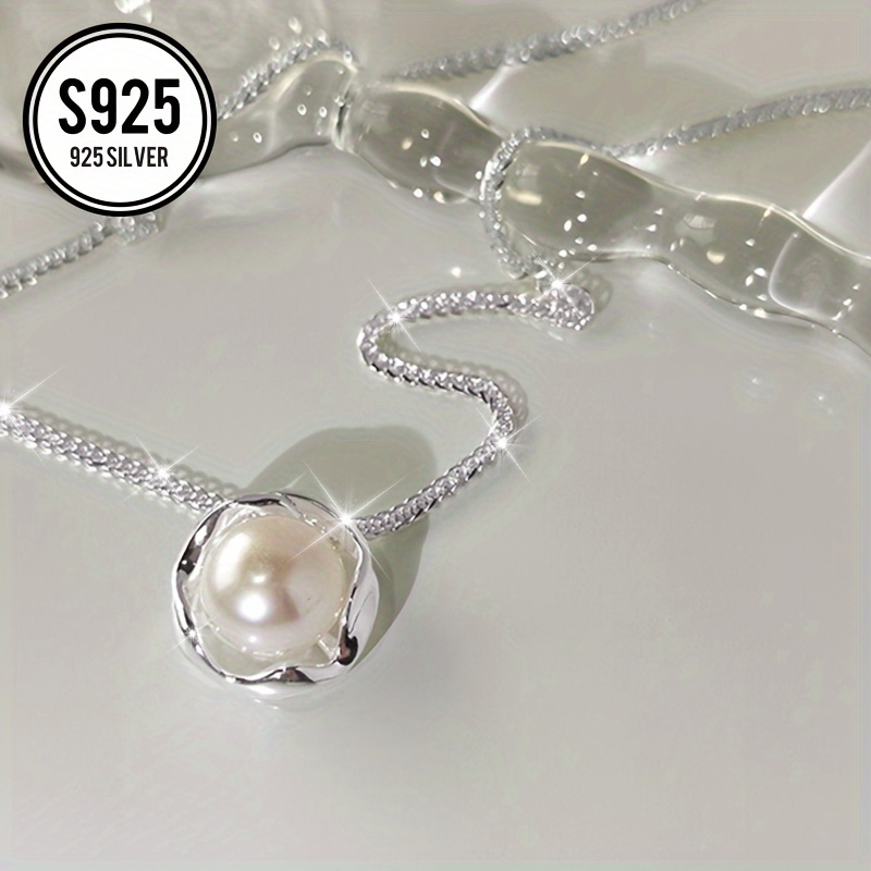 925 Silver Geometric Collarbone Chain French Style Couple Gift