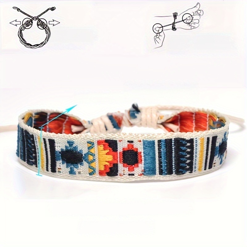 Boho Tribal Handwoven Bracelet Polyester