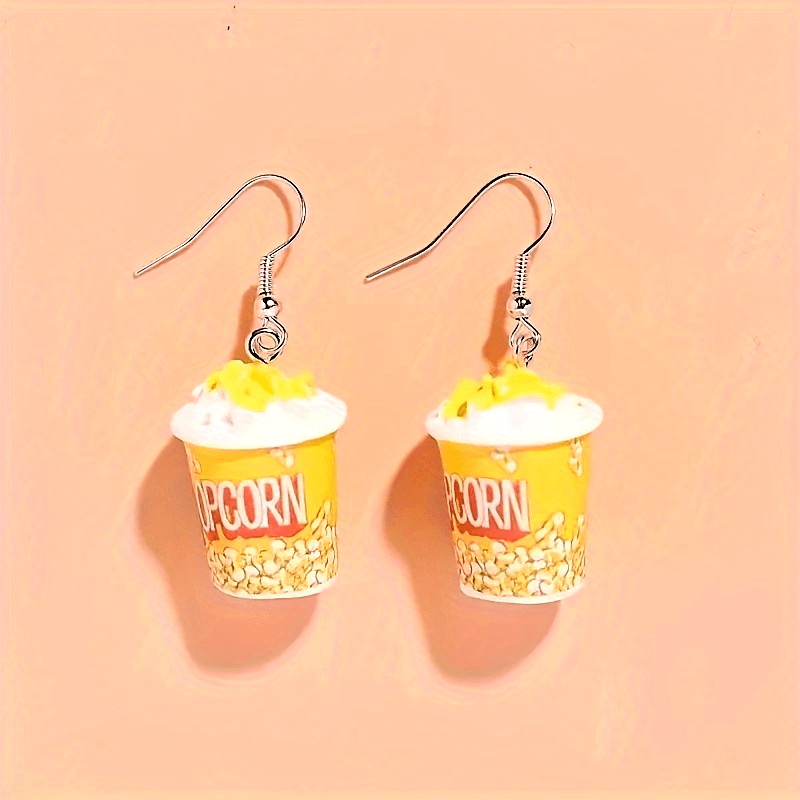 Drop Earrings Popcorn Match Daily Outfits Party Accessories