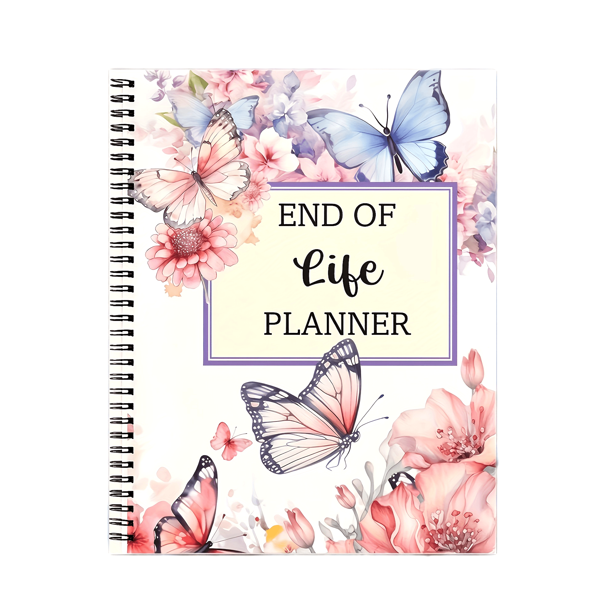 

End-of-life Planner Notebook - Workbook For Adults, English Language, Floral And , Daily Use & Gifts