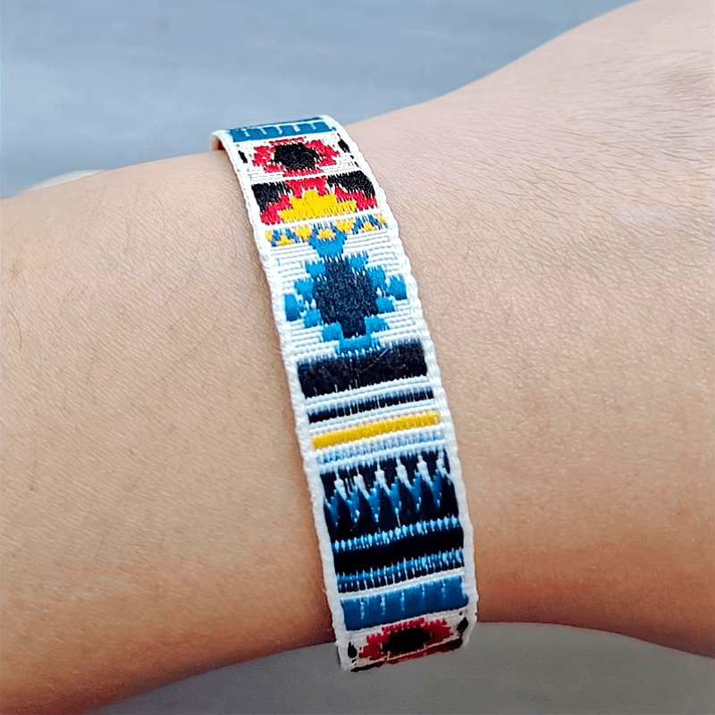 Boho Tribal Handwoven Bracelet Polyester